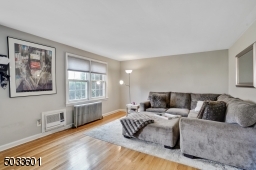 Double windows fill the room with natural light and the wall air conditioner is newer.