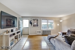 Light and bright with hardwood floors.