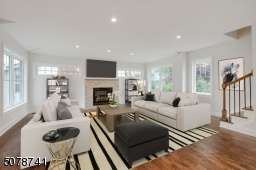 With a gas fireplace.