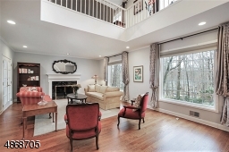 Two story living room