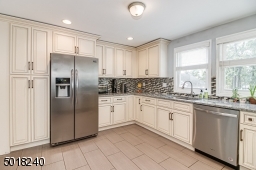 Pantry cabinet, tile backsplash