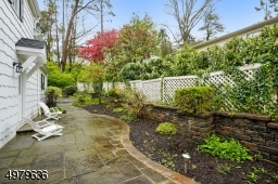patio with beautiful plantings