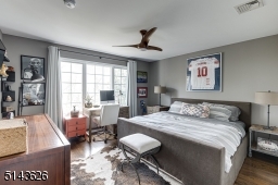 Ceiling Fan & Large Windows & Closet