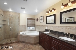 Private Master Bathroom Double Sinks, Separate Shower and Separate Tub