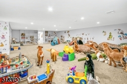 The finished 3rd floor can be used in many different ways. Large open space with built-in bookcases, tons of storage. window nooks and wall mounted television